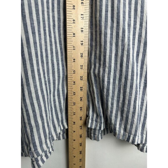 Orvis Women's Button-Up Short Sleeves Linen Blend Shirt, Blue Strip XXL - Picture 4 of 12
